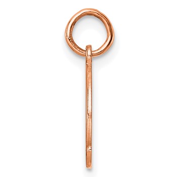 Sterling Silver/Rose Gold-Plated Letter Q Line Epoxy Initial Charm — alternate view