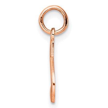 Sterling Silver/Rose Gold-Plated Letter S Line Epoxy Initial Charm — alternate view