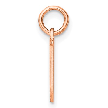 Sterling Silver/Rose Gold-Plated Letter U Line Epoxy Initial Charm — alternate view