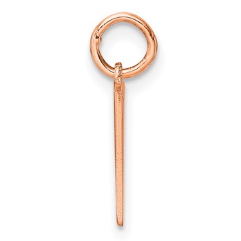 Sterling Silver/Rose Gold-Plated Letter V Line Epoxy Initial Charm — alternate view