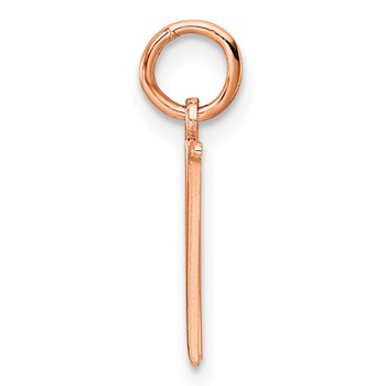 Sterling Silver/Rose Gold-Plated Letter W Line Epoxy Initial Charm — alternate view