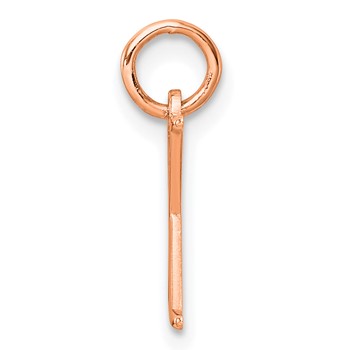 Sterling Silver/Rose Gold-Plated Letter X Line Epoxy Initial Charm — alternate view