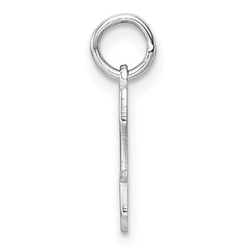 Sterling Silver/Rhodium-Plated Letter G Line Epoxy Initial Charm — alternate view