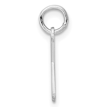 Sterling Silver/Rhodium-Plated Letter K Line Epoxy Initial Charm — alternate view