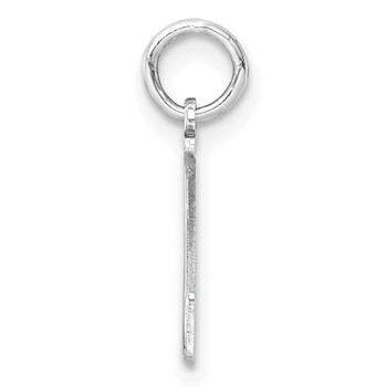 Sterling Silver/Rhodium-Plated Letter L Line Epoxy Initial Charm — alternate view