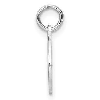 Sterling Silver/Rhodium-Plated Letter O Line Epoxy Initial Charm — alternate view