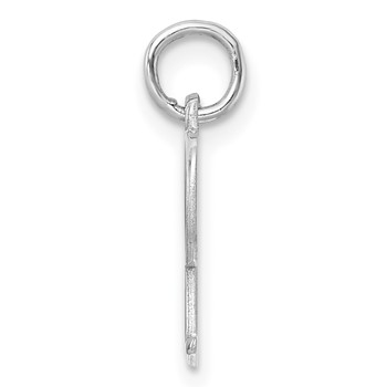 Sterling Silver/Rhodium-Plated Letter P Line Epoxy Initial Charm — alternate view