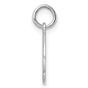 Sterling Silver/Rhodium-Plated Letter Q Line Epoxy Initial Charm — alternate view