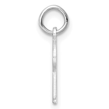 Sterling Silver/Rhodium-Plated Letter R Line Epoxy Initial Charm — alternate view