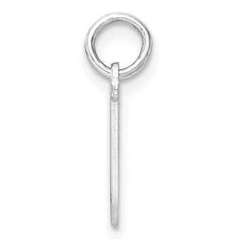 Sterling Silver/Rhodium-Plated Letter U Line Epoxy Initial Charm — alternate view