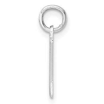 Sterling Silver/Rhodium-Plated Letter Z Line Epoxy Initial Charm — alternate view