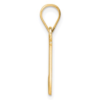 10k Yellow Gold Letter J Line Epoxy Initial Charm — alternate view