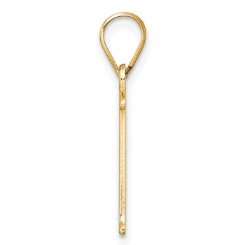 Sterling Silver/Gold-Plated Letter M Line Epoxy Initial Charm — alternate view