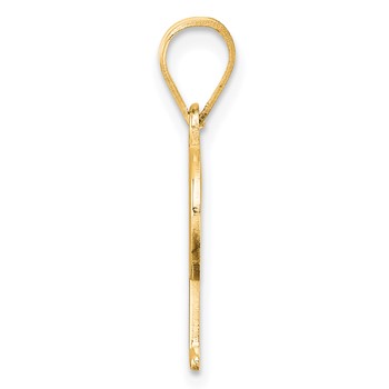 10k Yellow Gold Letter P Line Epoxy Initial Charm — alternate view