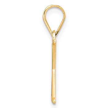 10k Yellow Gold Letter X Line Epoxy Initial Charm — alternate view