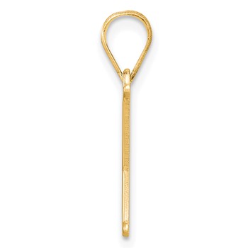 10k Yellow Gold Letter Y Line Epoxy Initial Charm — alternate view