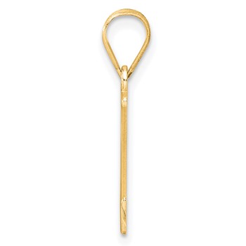 10k Yellow Gold Letter Z Line Epoxy Initial Charm — alternate view