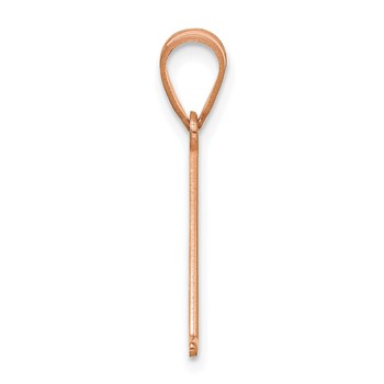 Sterling Silver/Rose Gold-Plated Line Epoxy Initial Pendant — alternate view