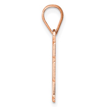 Sterling Silver/Rose Gold-Plated Letter F Line Epoxy Initial Charm — alternate view