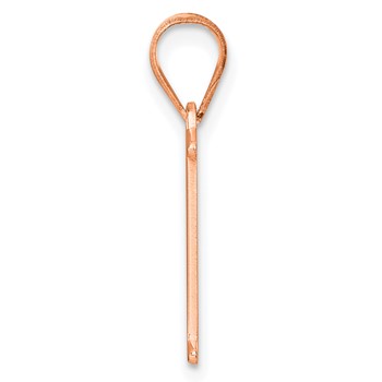 Sterling Silver/Rose Gold-Plated Letter H Line Epoxy Initial Charm — alternate view