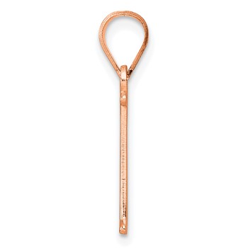 Sterling Silver/Rose Gold-Plated Letter I Line Epoxy Initial Charm — alternate view