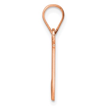 Sterling Silver/Rose Gold-Plated Letter J Line Epoxy Initial Charm — alternate view