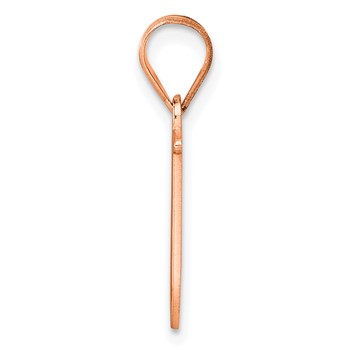 Sterling Silver/Rose Gold-Plated Letter U Line Epoxy Initial Charm — alternate view