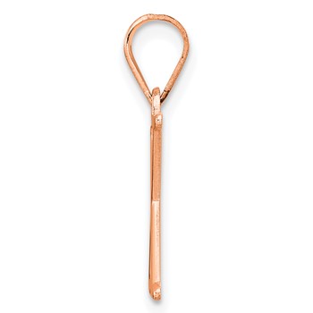 Sterling Silver/Rose Gold-Plated Letter X Line Epoxy Initial Charm — alternate view