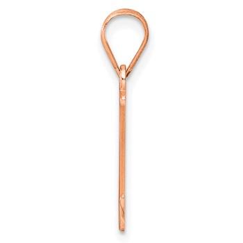 Sterling Silver/Rose Gold-Plated Letter Z Line Epoxy Initial Charm — alternate view