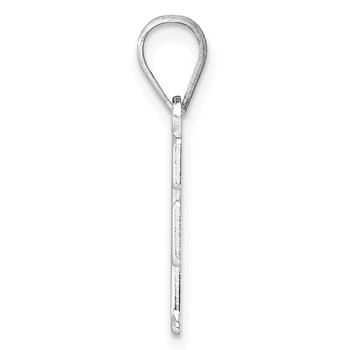 14k White Gold Letter F Line Epoxy Initial Charm — alternate view