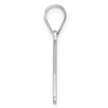 14k White Gold Letter Y Line Epoxy Initial Charm — alternate view