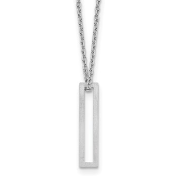 Sterling Silver Cut Out Slide Initial I Necklace