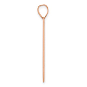 14k Rose Gold Brushed Name and Birth Flower Pendant — alternate view