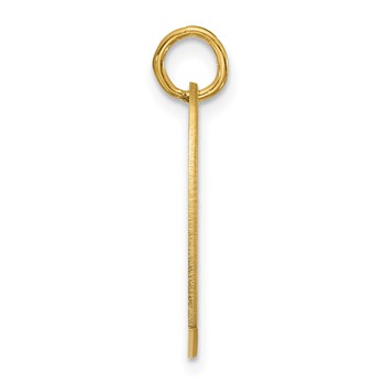 Sterling Silver/Gold-Plated Heart with Name and Number Charm — alternate view