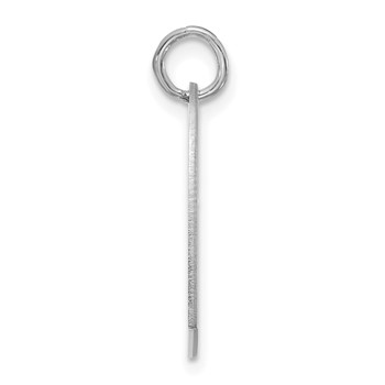 SS/Rhodium-plated Heart with Name and Number Charm — alternate view