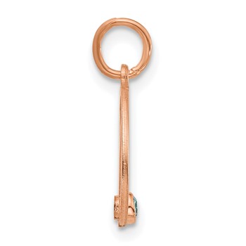 Sterling Silver/Rose-plated Initial with Birthstone Charm — alternate view