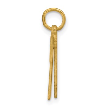 Sterling Silver/Gold-Plated 2 Piece Satin Name with Number Charm — alternate view