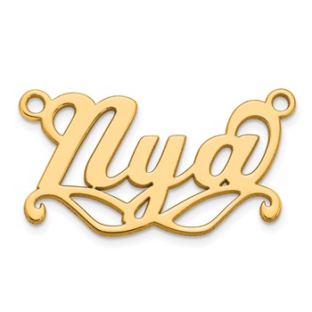 Sterling Silver/Gold-Plated Sunglass Name Plate — alternate view