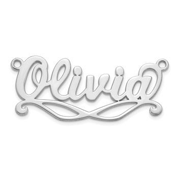 14k White Gold Sunglass Name Plate