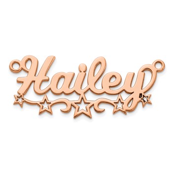14k Rose Gold Cut-out Stars Name Plate
