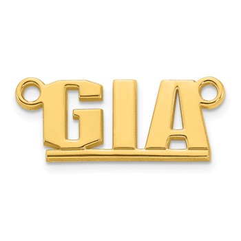 Sterling Silver/Gold-plated Underlined Name Plate — alternate view