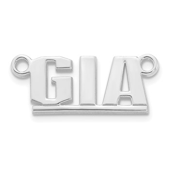 14k White Gold Underlined Name Plate — alternate view