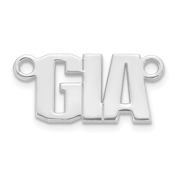 14k White Gold Atlantico Font Name Plate — alternate view