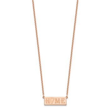 Sterling Silver/Rose Gold-Plated HOME/STATE Necklace — alternate view
