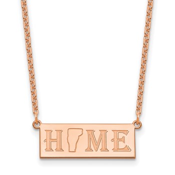 Sterling Silver/Rose Gold-Plated HOME/STATE Necklace