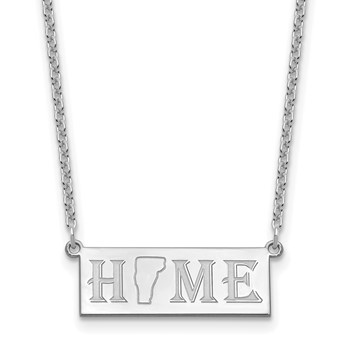 Sterling Silver/Rhodium-plated HOME/STATE Necklace
