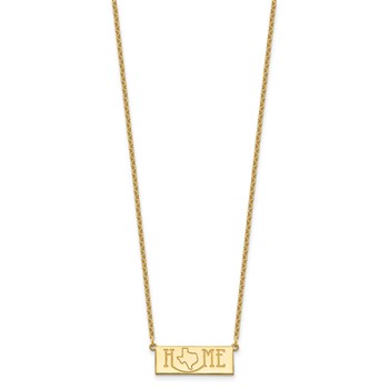 Sterling Silver/Gold-Plated HOME/STATE Necklace — alternate view