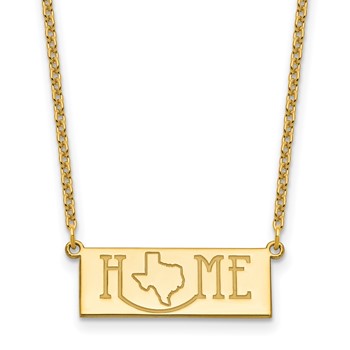 Sterling Silver/Gold-Plated HOME/STATE Necklace