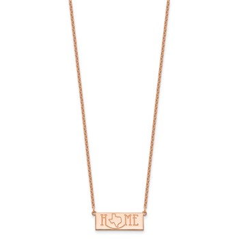 Sterling Silver/Rose Gold-Plated HOME/STATE Necklace — alternate view