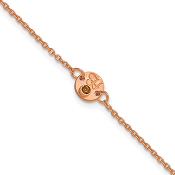 SS/Rose-plated 1 Disc with Initial and Birthstone Bracelet